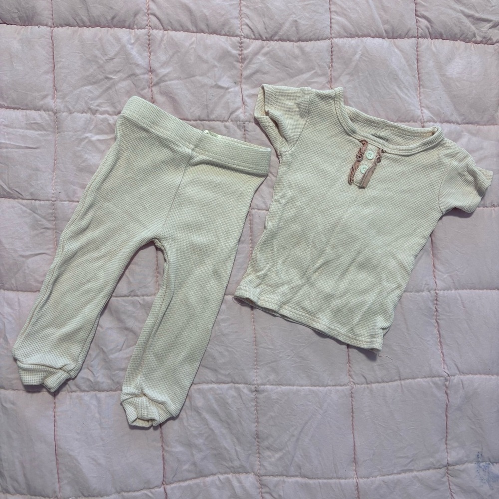 Cream Baby Outfit Set, size‎ 12M
